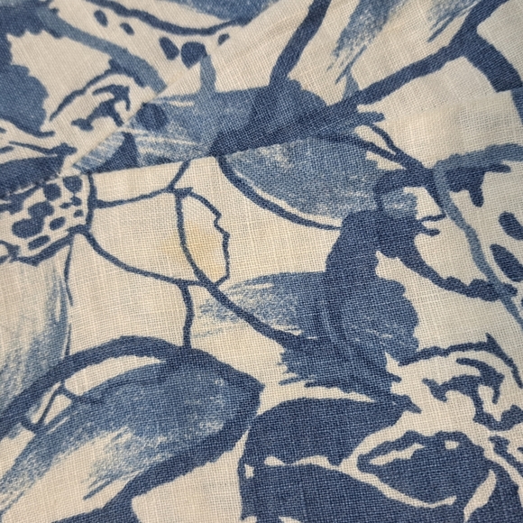 JM Collection Blue and White Linen Skirt Size 18w - Picture 7 of 13